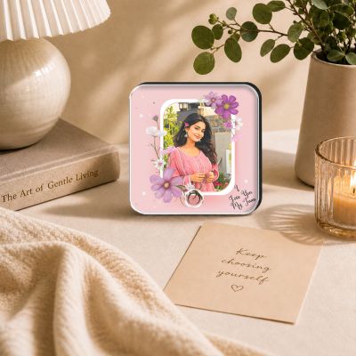 Personalized Musical Fridge Magnet Rechargeable Speaker with On/Off Button  Birthday Gift for Girlfriend, Daughter, Sister & Bestie  Memorable Gift Frame